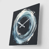 abstract ring in watercolor style quadratische wanduhr (Winkel)