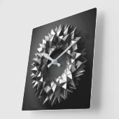 abstract ring with irregular pyramides quadratische wanduhr (Winkel)