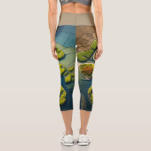 Abstract River Estuary Capri Leggings (Rückseite)