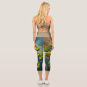 Abstract River Estuary Capri Leggings (Rückseite)