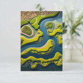 Abstract River Estuary Dankeskarte (Stehend Vorderseite)