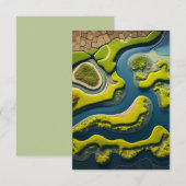 Abstract River Estuary Dankeskarte (Vorne/Hinten)