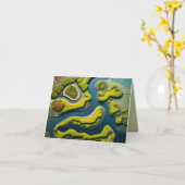 Abstract River Estuary Karte (Gelbe Blume)