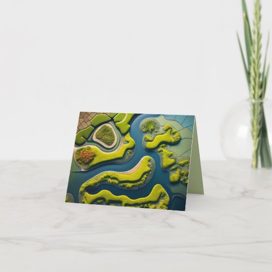 Abstract River Estuary Karte (Vorderseite)