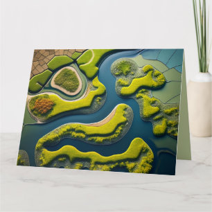 Abstract River Estuary Karte