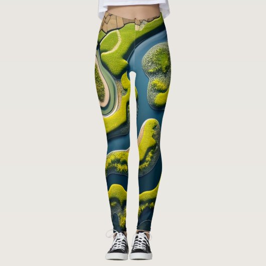Abstract River Estuary Leggings (Vorderseite)