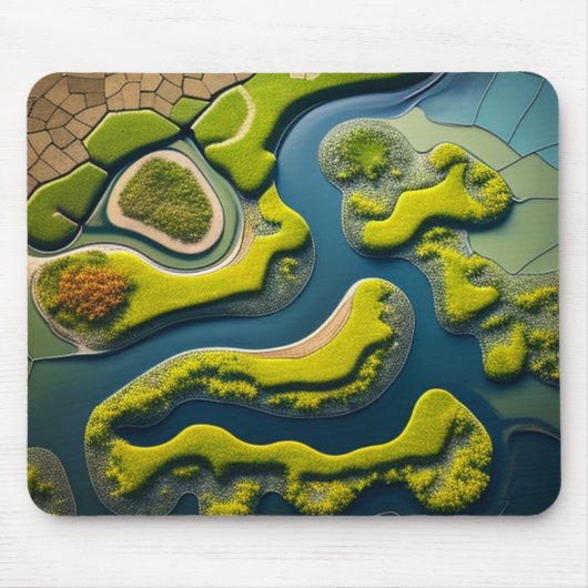 Abstract River Estuary Mousepad (Vorne)
