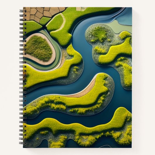 Abstract River Estuary Notizblock (Vorderseite)