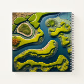Abstract River Estuary Notizblock (Rückseite)