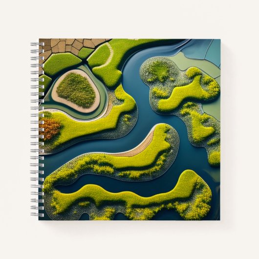 Abstract River Estuary Notizblock (Vorderseite)