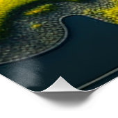 Abstract River Estuary Poster (Ecke)