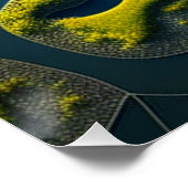 Abstract River Estuary Poster (Ecke)