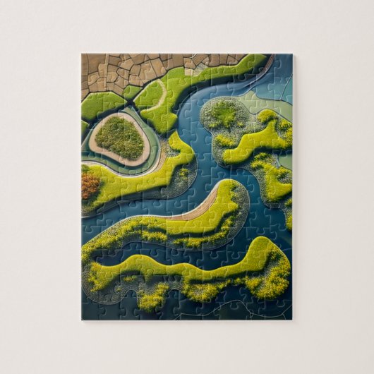 Abstract River Estuary Puzzle (Vertikal)