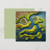 Abstract River Estuary Save The Date (Vorne/Hinten)