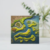 Abstract River Estuary Save The Date (Stehend Vorderseite)