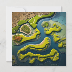 Abstract River Estuary Save The Date