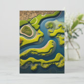 Abstract River Estuary Save The Date (Stehend Vorderseite)