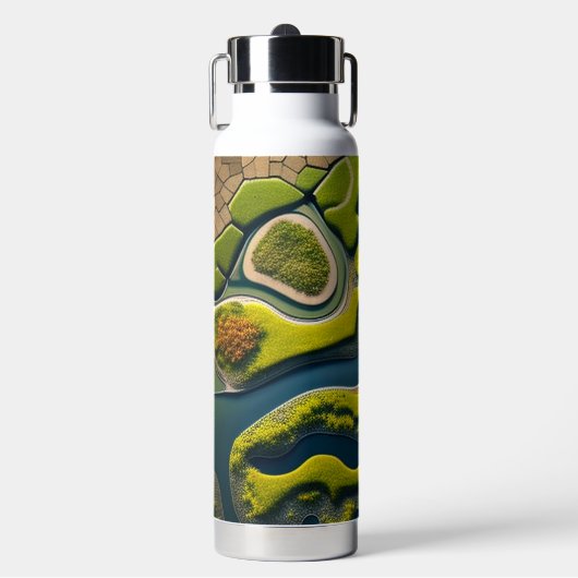 Abstract River Estuary Trinkflasche (Vorderseite)
