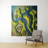 Abstract River Estuary Wandteppich (Beispiel)