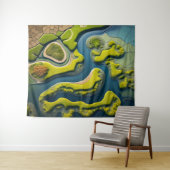 Abstract River Estuary Wandteppich (Beispiel (Horizontal))