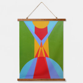 Abstract Rocket Ship Wall Tapestry Wandteppich Mit Holzrahmen