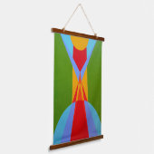 Abstract Rocket Ship Wall Tapestry Wandteppich Mit Holzrahmen (Gewinkelt)