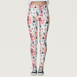 Abstract Roses In Pastel Colors  Leggings