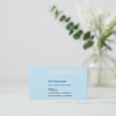 Abstract round logo blue yellow business card visitenkarte (Stehend Vorderseite)