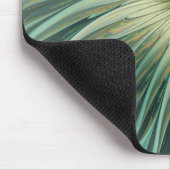 Abstract Sage Green Fantasy Flower Fractal Art Mousepad (Ecke)