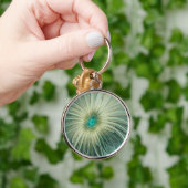 Abstract Sage Green Fantasy Flower Fractal Art Schlüsselanhänger (Hand)