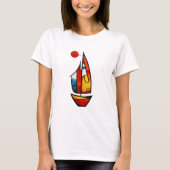 Abstract Sailboat | Expressionist Nautical Art  T-Shirt (Vorderseite)