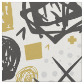 Abstract Scratch Golden Black No.01 Stoff (Nahaufnahme)