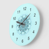 Abstract seafoam große wanduhr (Winkel)