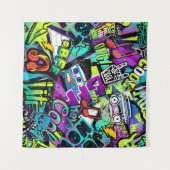 Abstract seamless cartoon pattern. Repeated with m Wandteppich (Vorderseite (Horizontal))