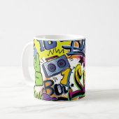 Abstract seamless comics pattern with palm tree, h kaffeetasse (Vorderseite Links)