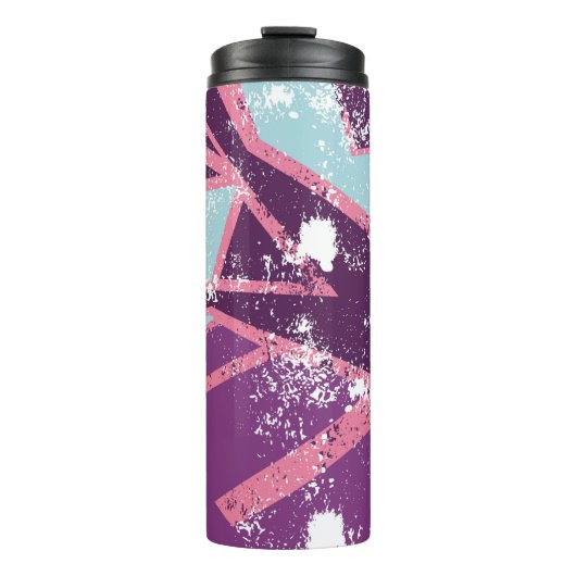 Abstract seamless geometric pattern. grunge urban thermosbecher (Vorderseite)