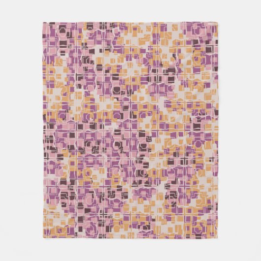 Abstract seamless pattern. Chaotic rounded squares Fleecedecke (Vorderseite)