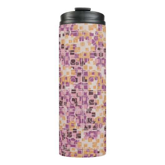 Abstract seamless pattern. Chaotic rounded squares Thermosbecher (Vorderseite)