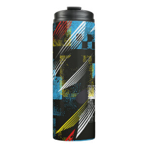Abstract seamless pattern. Creative vintage backgr Thermosbecher