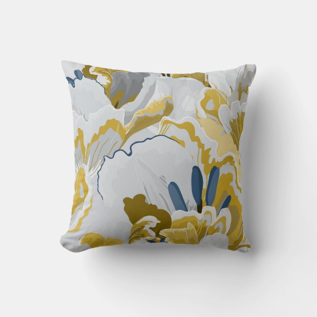Abstract seamless pattern. Light grey,  yellow,  g Kissen (Vorderseite)