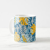 Abstract seamless pattern with tropical leaves and kaffeetasse (Vorderseite Links)