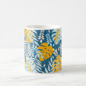 Abstract seamless pattern with tropical leaves and kaffeetasse (Mittel)