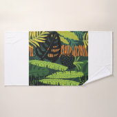 Abstract seamless pattern with tropical leaves. Ha Badehandtuch (Badehandtuch)