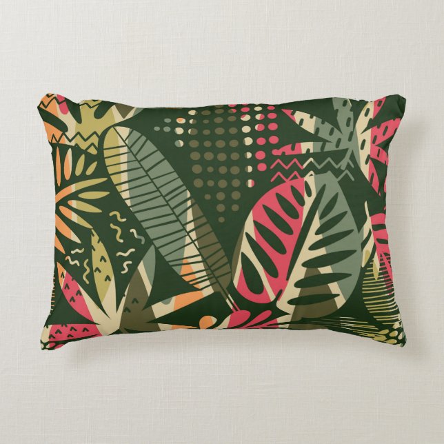 Abstract seamless pattern with tropical leaves. Ha Dekokissen (Vorderseite)