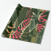 Abstract seamless pattern with tropical leaves. Ha Geschenkpapier (Ungerollt)