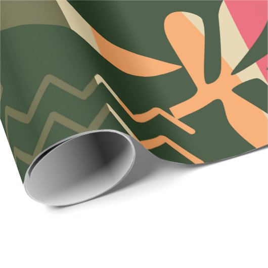 Abstract seamless pattern with tropical leaves. Ha Geschenkpapier (Rolleneckpunkt)