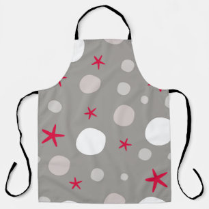 Abstract seamless vintage pattern on grey backgrou schürze