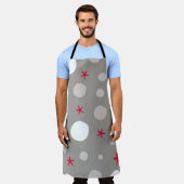 Abstract seamless vintage pattern on grey backgrou schürze (Getragen)