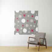Abstract seamless vintage pattern on grey backgrou wandteppich (Beispiel (Horizontal))