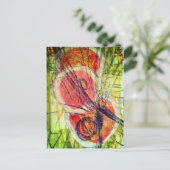 abstract severe dizziness circles collage  postkarte (Stehend Vorderseite)